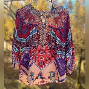 Anthropologie Fig & Flower 3/4 Sleeve Blouse